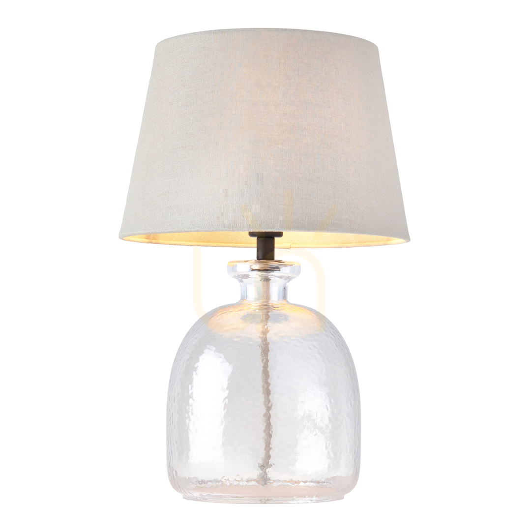 Skontrolujte Stolová lampa Endon Lyra & Cici sivá sklo látka E14 42,8 cm Stolová lampa Endon Lyra & Cici sivá sklo látka E14 42,8 cm
