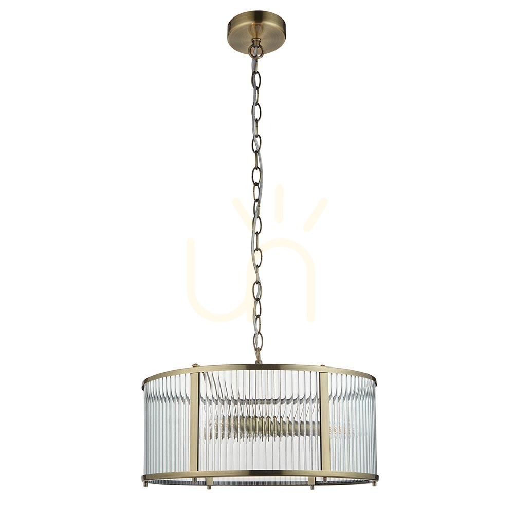 Šou Závesné svietidlo Endon Ridgeton mosadzné 3x E14 45 cm Závesné svietidlo Endon Ridgeton mosadzné 3x E14 45 cm