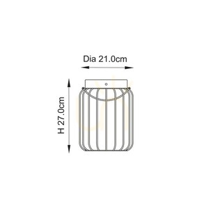 Stolová lampa Endon Tropic čierna oceľ/sklo LED 4,3 W small 2