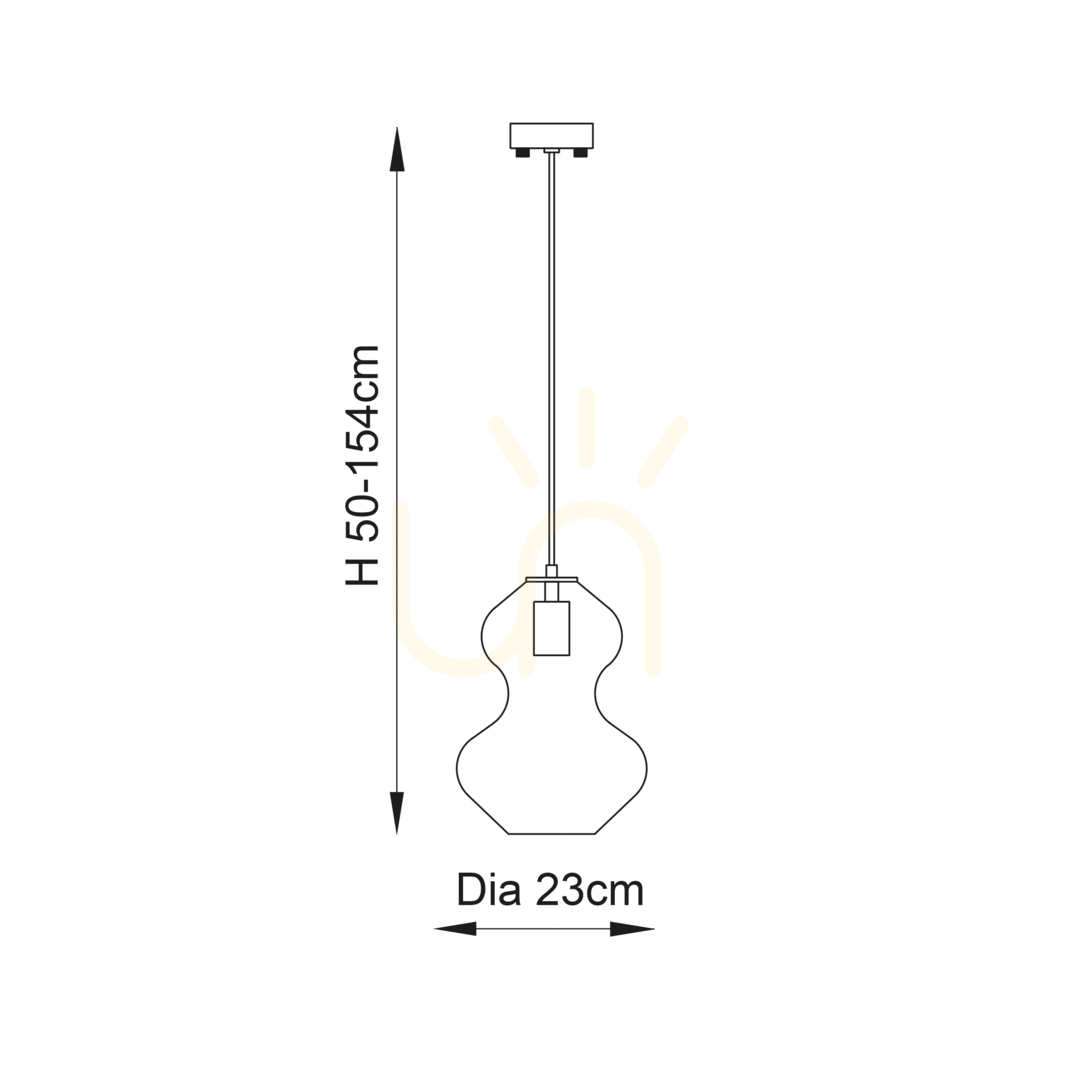 Náhľad Závesné svietidlo Endon Kelda mosadzné E27 23 cm 1-svetelné Závesné svietidlo Endon Kelda mosadzné E27 23 cm 1-svetelné