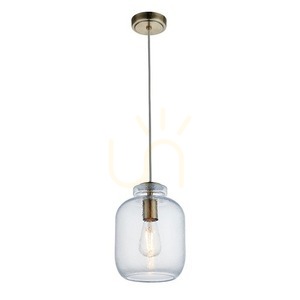 Závesné svietidlo Endon Lyra Brass, mosadzné, sklo, E27 small 1