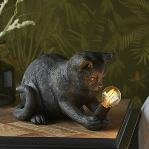 Stolová lampa Endon Kitten čierna živica a oceľ E14 small 1