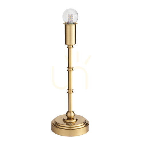 Skontrolujte Stolová lampa Endon Burley mosadzná nabíjateľná LED, 35,3 cm
