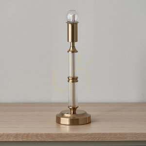 Stolová lampa Endon Morton dobíjacia mosadzná LED z ocele a akrylu small 3