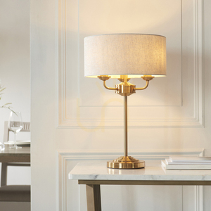 Stolová lampa Endon Highclere Brass, mosadzná, 3 svetlá, E14, 50 cm 2 Stolová lampa Endon Highclere Brass, mosadzná, 3 svetlá, E14, 50 cm small 2