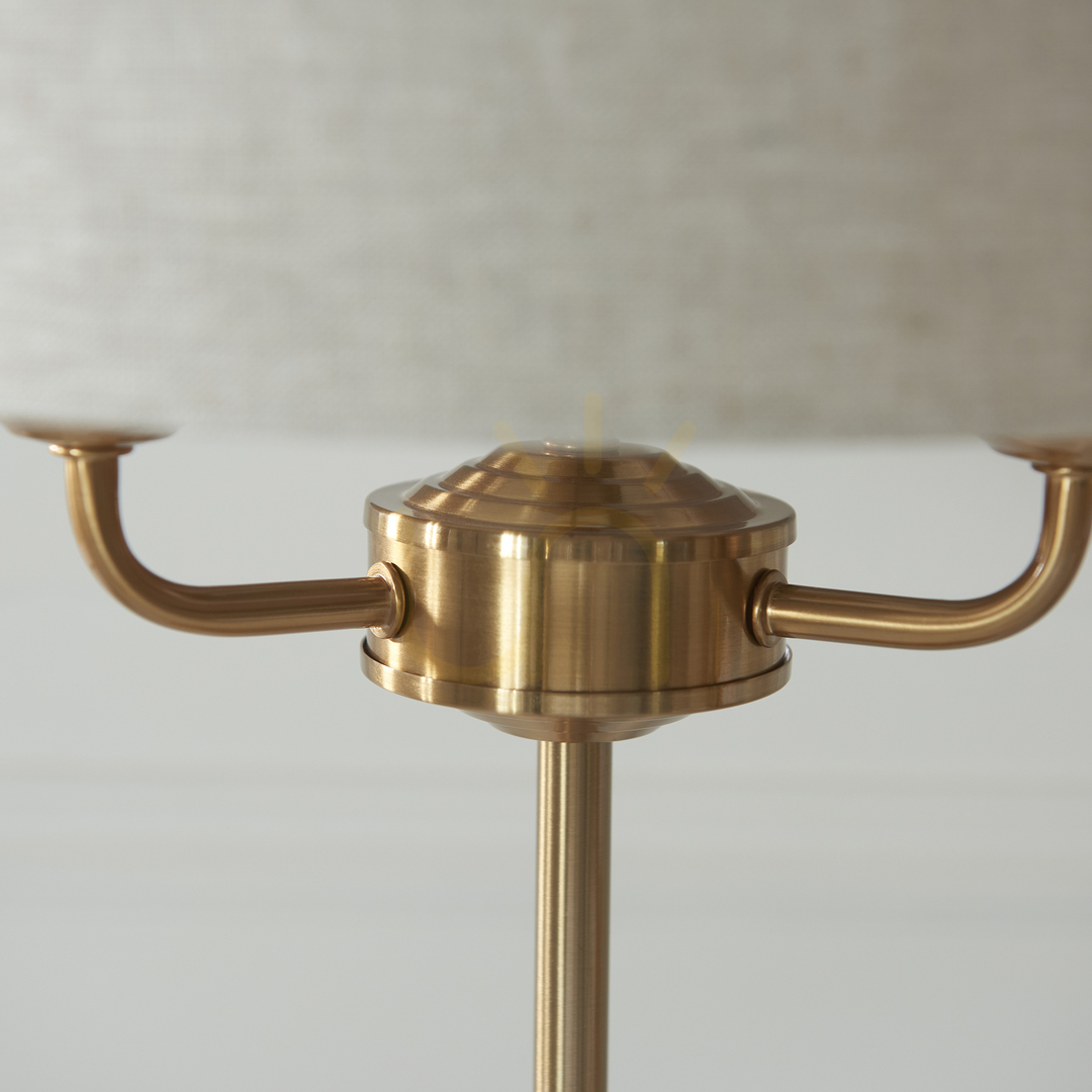 Šou Stolová lampa Endon Highclere Brass, mosadzná, 3 svetlá, E14, 50 cm Stolová lampa Endon Highclere Brass, mosadzná, 3 svetlá, E14, 50 cm