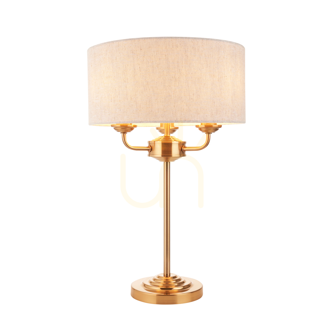 Skontrolujte Stolová lampa Endon Highclere Brass, mosadzná, 3 svetlá, E14, 50 cm Stolová lampa Endon Highclere Brass, mosadzná, 3 svetlá, E14, 50 cm