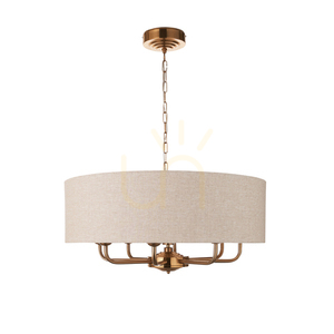 Prívesné svietidlo Endon Highclere Brass mosadzné 8xE14, Ø70 cm small 1