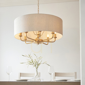 Prívesné svietidlo Endon Highclere Brass mosadzné 8xE14, Ø70 cm small 3