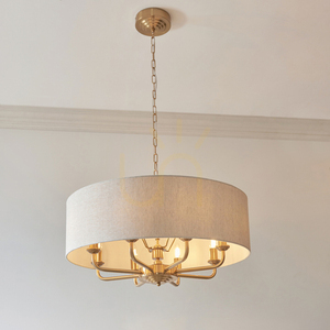 Prívesné svietidlo Endon Highclere Brass mosadzné 8xE14, Ø70 cm small 4