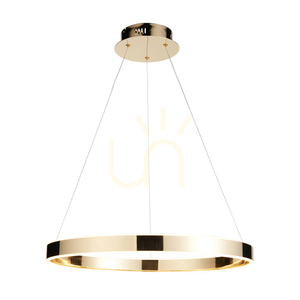 Prívesné LED svietidlo Endon Gen zlaté Ø60 cm, oceľ a akryl small 0