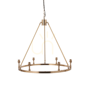 Luster Endon Chester 111202, patinovaná mosadz, 6×B22, Ø 62 cm, bez tienidiel small 0