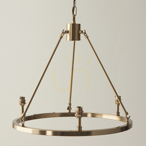 Závesné svietidlo Endon Chester Brass 3xB22 mosadzné 50 cm small 1
