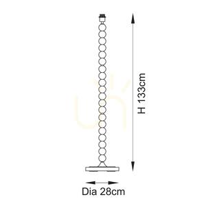 Základňa stojacej lampy Endon Higgledy 111283, lesklá ružová, E27, 132,7 cm small 5
