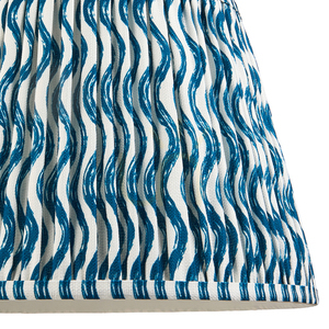 Tienidlo Endon Ripple Marlin Blue, látkové, kužeľové ø35/25 cm, v. 24 cm, E27/B22 small 2
