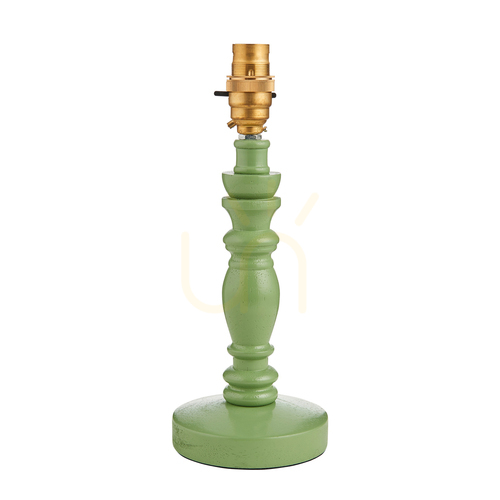 Skontrolujte Podstavec stolovej lampy Endon Bibury zelené drevo, mosadz, B22, 27,2 cm