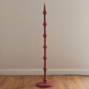 Stojacia lampa Endon Carnaby ružová drevo oceľ mosadz 138 cm small 1