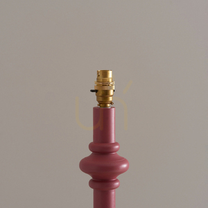 Stojacia lampa Endon Carnaby ružová drevo oceľ mosadz 138 cm small 2