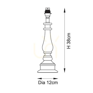 Podstavec stolovej lampy Endon Myrtle 112164 zelený Cotswold B22 38 cm small 5