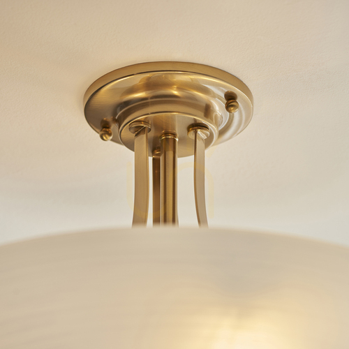 Skontrolujte Plafón Endon Welles Brass 3x E27 Mosadz Sklo Oceľ 41 cm