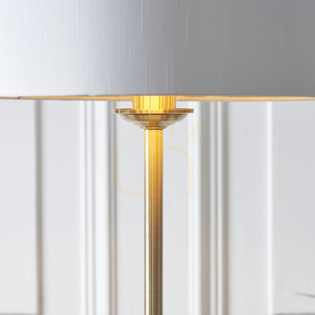 Šou Stojacia lampa Endon Highclere brass vintage biela E27 Stojacia lampa Endon Highclere brass vintage biela E27