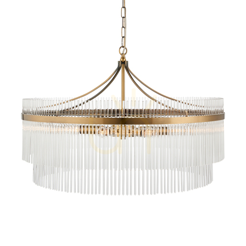 Skontrolujte Luster Endon Marietta Grand, antická mosadz, 7×E14, Ø 70 cm