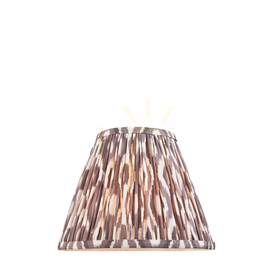 Lampshade Endon Ikat Grey Pearl Grey Fabric 25 cm