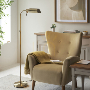 Stojacia lampa Endon Mosadz E27 oceľ 35 cm čierny kábel small 1