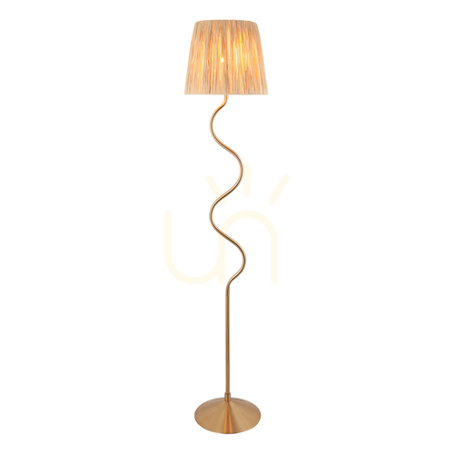 Skontrolujte Stojaca lampa Wriggle Brass Endon