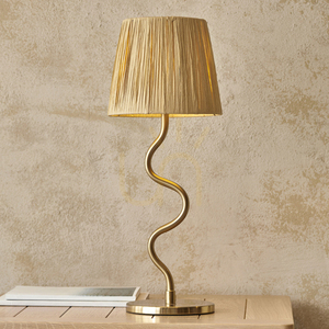 Stolová lampa Endon Wriggle brass prírodné vlákno E14 4 Stolová lampa Endon Wriggle brass prírodné vlákno E14 small 4