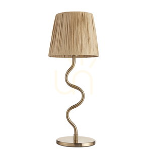 Stolová lampa Endon Wriggle brass prírodné vlákno E14 8 Stolová lampa Endon Wriggle brass prírodné vlákno E14 small 8