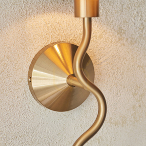 Nástenné svietidlo Endon Wriggle Brass mosadzné E14 small 6