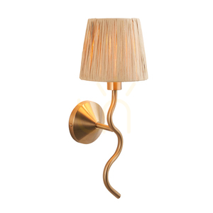 Nástenné svietidlo Endon Wriggle Brass mosadzné E14 small 0