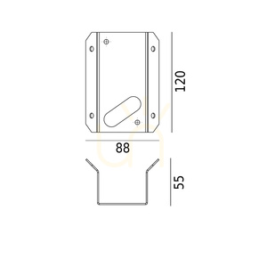 Rohový držiak Norlys 148GR pre nástenné svietidlá Sandvik, grafitový RAL 7016 small 2