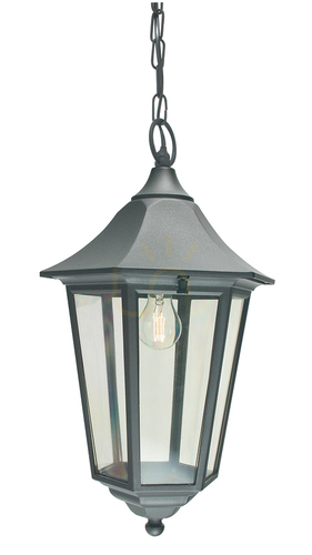 Skontrolujte MODENA NORLYS 381A/BL Čierna vonkajšia závesná lampa Norlys E27.