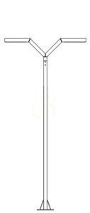 Záhradné svietidlo NORLYS Trysil 1019BL čierne LED 23,3 W 4000 K DALI2/NightDim 300 cm small 0