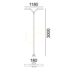 Osvetľovací stĺp Trysil 1023BL čierny LED 4000K DALI2 300 cm NORLYS small 4