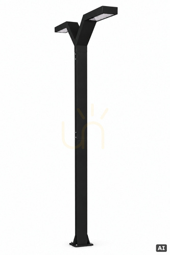 Skontrolujte Osvetľovací stĺp TRYSIL 1024BL čierny dvojitý LED 34W 3000K 350 cm Norlys