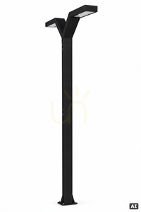 Osvetľovací stĺp TRYSIL 1024BL čierny dvojitý LED 34W 3000K 350 cm Norlys small 0