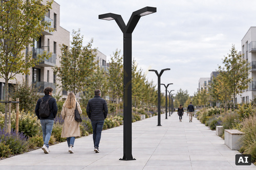 Skontrolujte Osvetľovací stĺp TRYSIL 1024BL čierny dvojitý LED 34W 3000K 350 cm Norlys