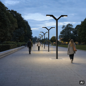 Záhradné svietidlo NORLYS Trysil 1027BL, čierne, LED 4000 K, DALI2 small 2