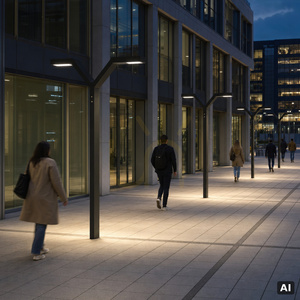 Záhradné svietidlo NORLYS Trysil 1027BL, čierne, LED 4000 K, DALI2 small 4