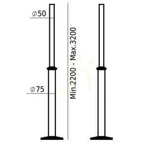 Pouličný stĺp NORLYS Lamppost biely 1270WH odlievaný hliník small 1