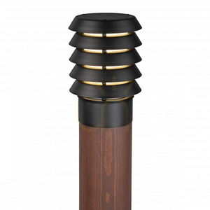 Stĺpikové svietidlo Norlys Alta 1440BL čierne, natreté drevo, E27, 85 cm small 2