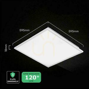 LED panel V-TAC 40W 600x600 slim 18mm 120Lm/W VT-61041 4000K 4800lm 3 roky záruka small 3