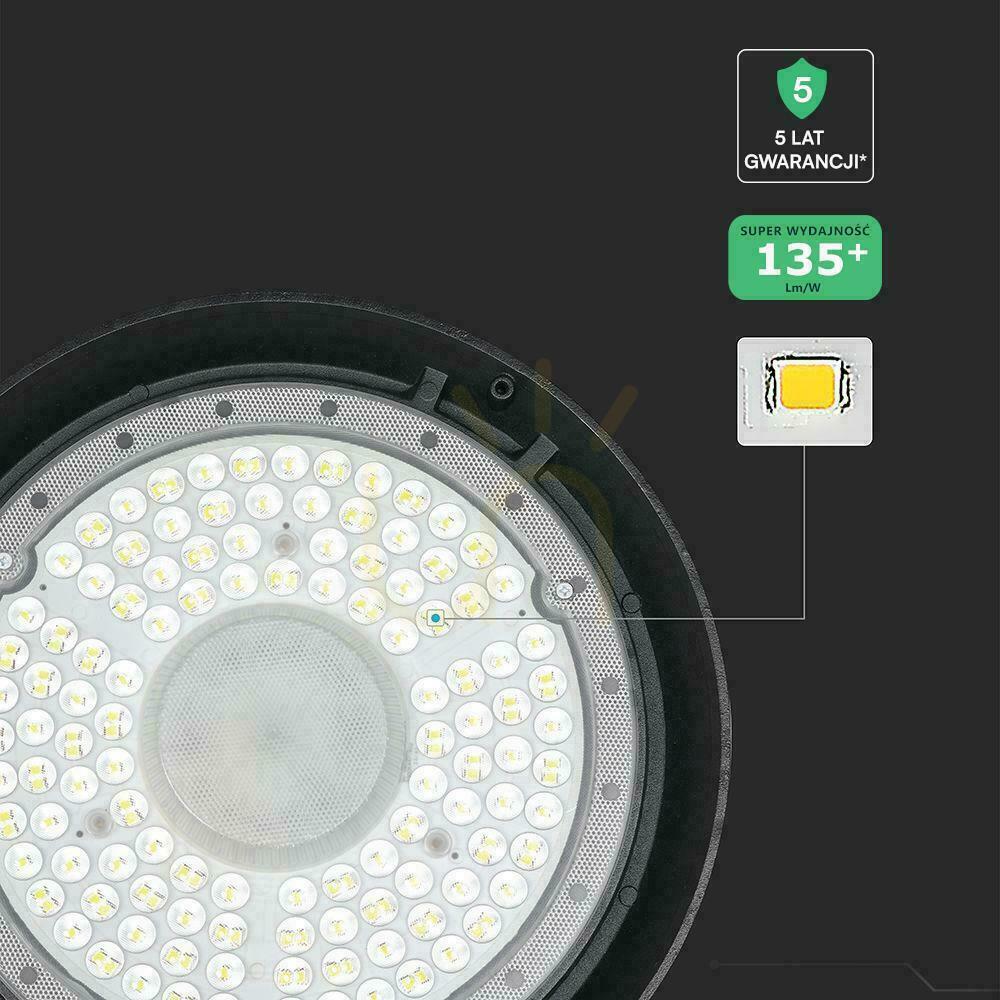Displej V-TAC 150W LED UFO high bay IP65 ALU svietidlo 135Lm/W VT-92151-N 6500K 20250lm 5 rokov záruka V-TAC 150W LED UFO high bay IP65 ALU svietidlo 135Lm/W VT-92151-N 6500K 20250lm 5 rokov záruka