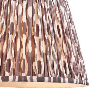 Kužeľové tienidlo Endon Ikat 35 cm perleťovo sivé textilné E27/B22 small 1