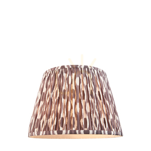 Kužeľové tienidlo Endon Ikat 35 cm perleťovo sivé textilné E27/B22 small 0