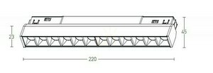 12W lampa do mriežky 12W 3000k biela stmievateľná ZAMBELIS small 1