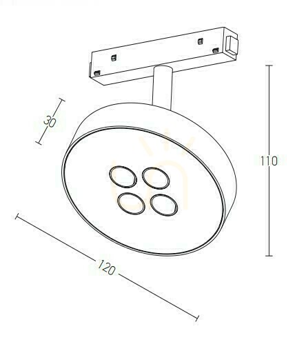 Skontrolujte Magnetické koľajnicové svetlo 12W 3000k 48V hliníková biela ZAMBELIS